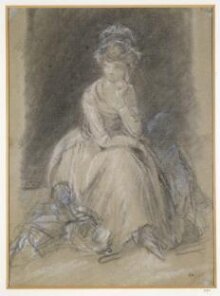 Study of a housemaid, seated thumbnail 1