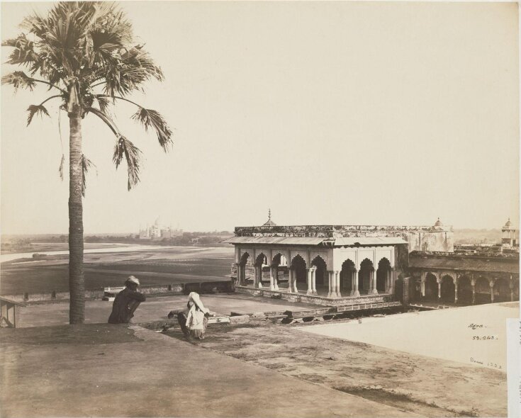 Agra: the Fort, the Palace of Akbar, with Taj in the Distance top image