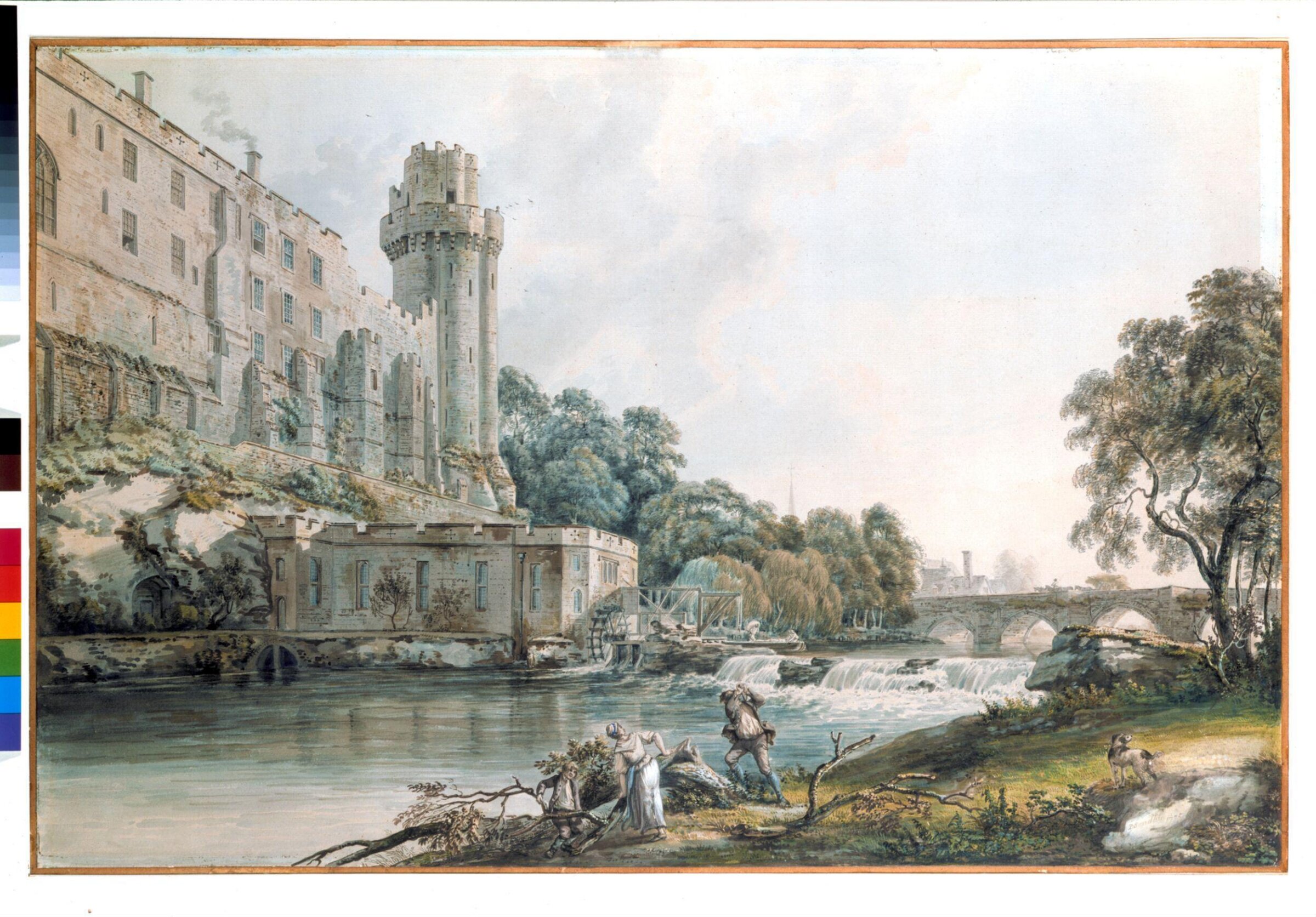 Ceasar's Tower and part of Warwick Castle, Sandby, 1775