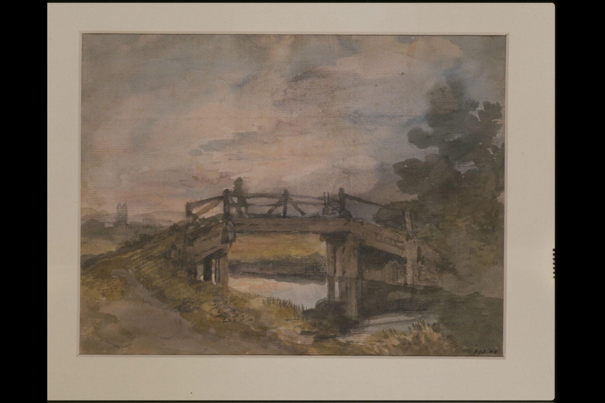 A bridge over the Stour, Constable, ca. 1800-5