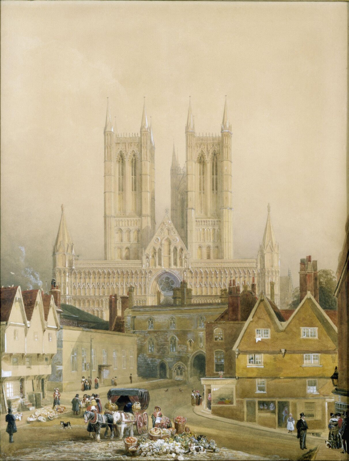 Lincoln Cathedral, Peter De Wint, 1841
