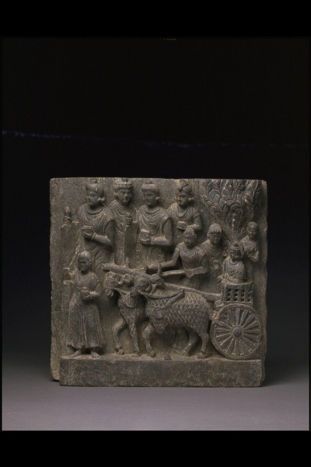 Prince Siddhartha going to school, 2nd century - 3rd century