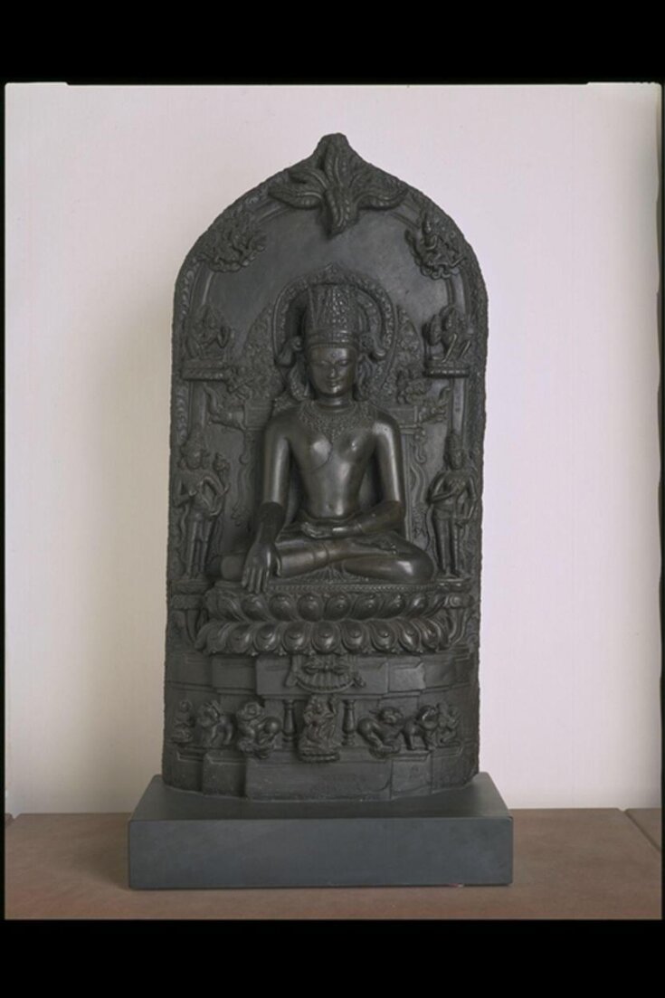 Seated  crowned Buddha top image
