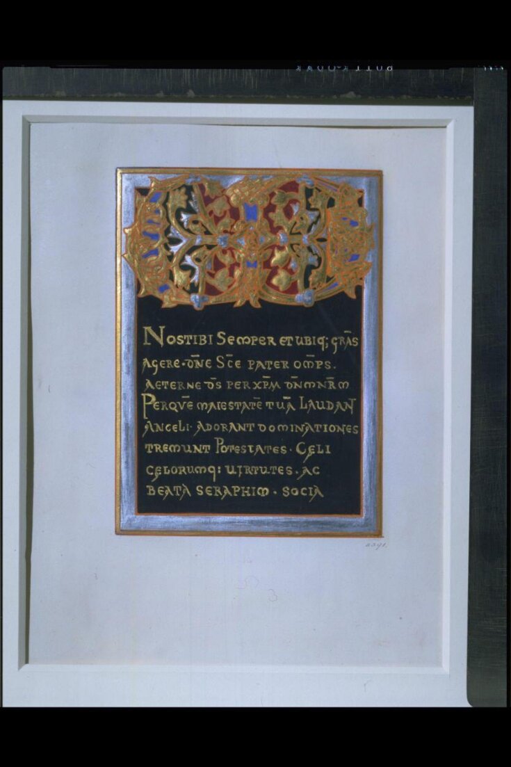 Facsimile copy of a page from a 10th century manuscript top image