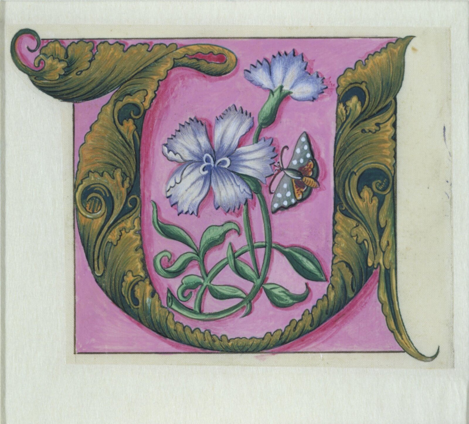 Illumination copied after medieval models, C. Barison, before 1893