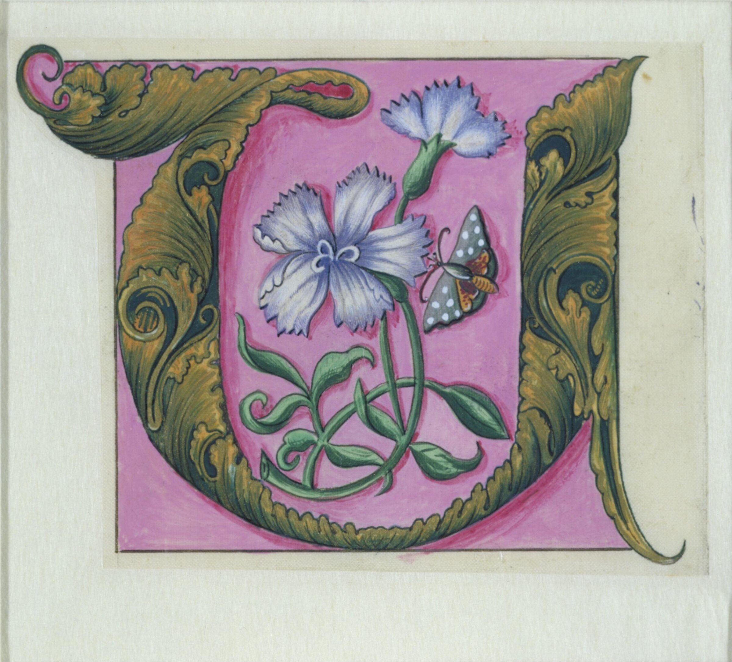 Illumination copied after medieval models, C. Barison, before 1893