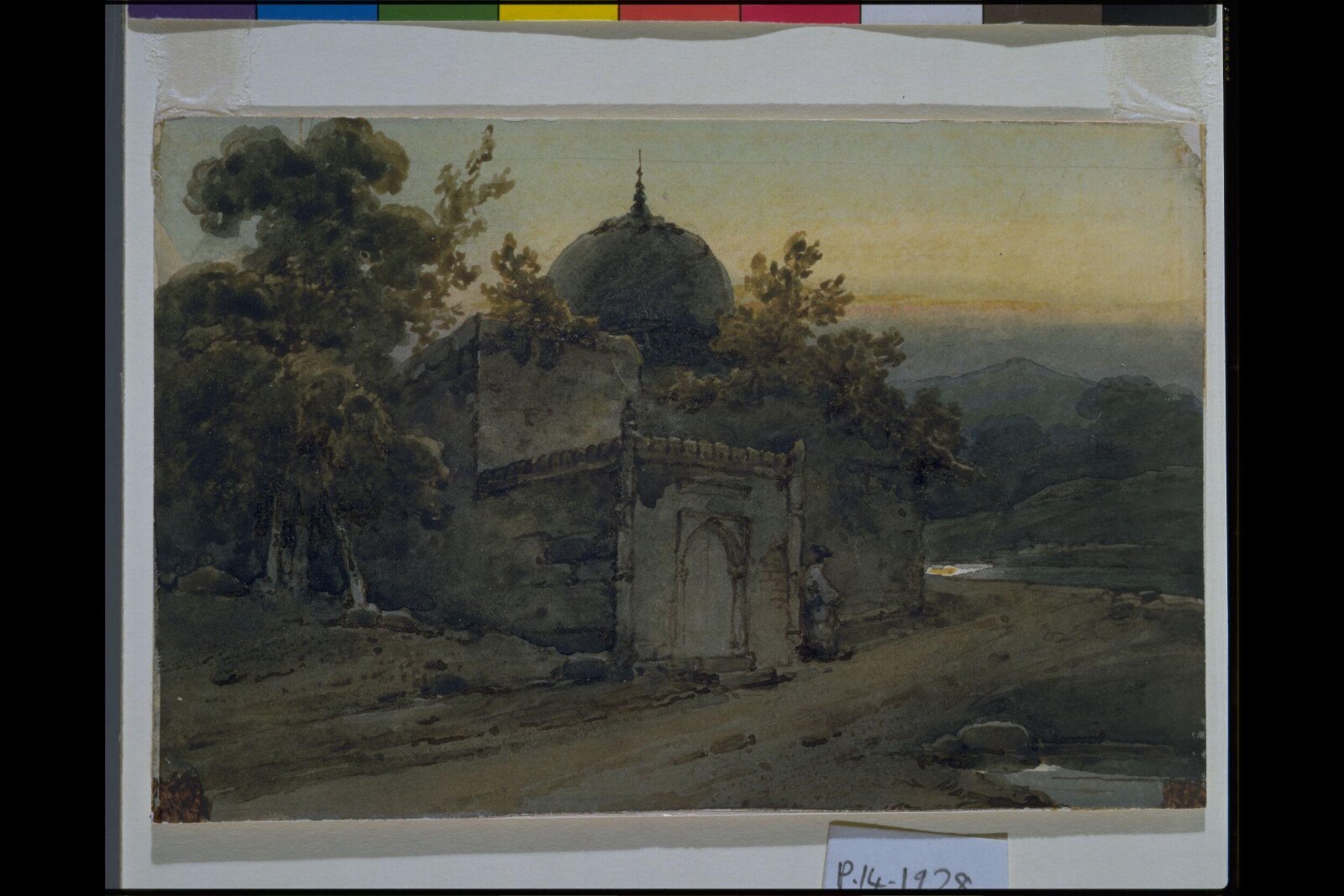 Chinese Temple, Evening, George Chinnery, between 1825 and 1852