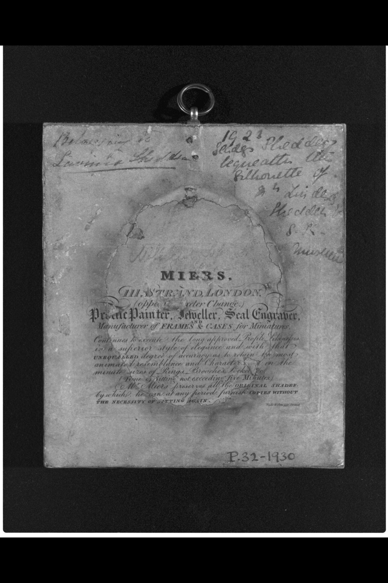 Miss Millicent Sopwith Shedden, John Miers, 1835
