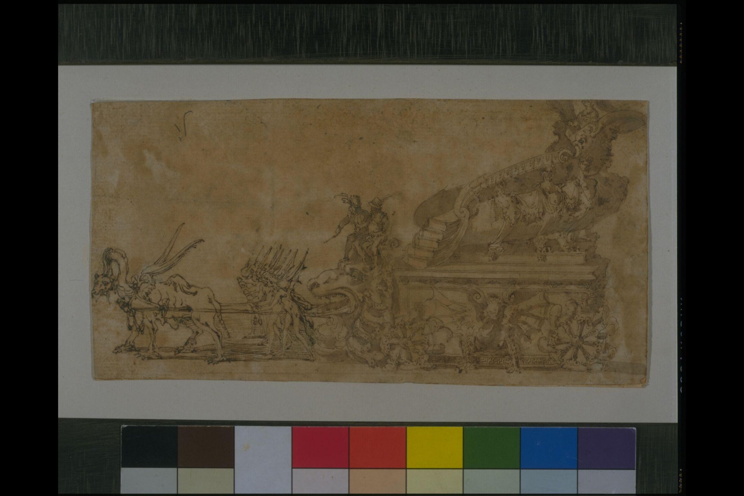 Design for a festival chariot or triumphal car, Bernardo Buontalenti, 1589