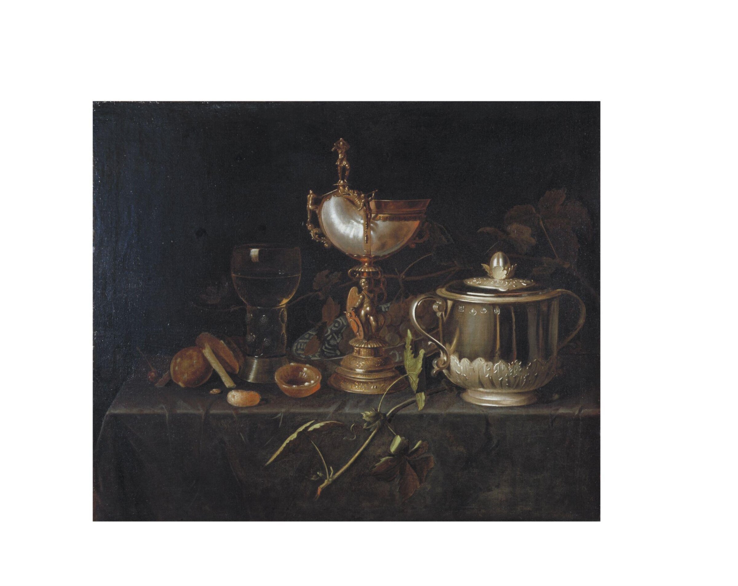 Porringer and Nautilus Cup, Pieter Roestraten, ca. 1660-ca. 1680