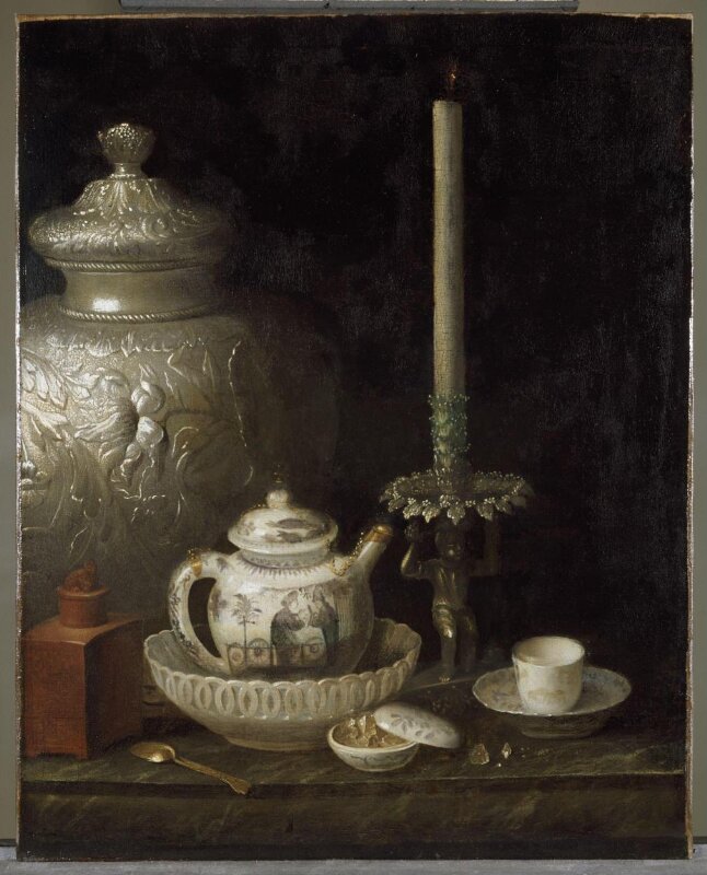 Still Life with a Teapot, Ginger Jar and Candlestick