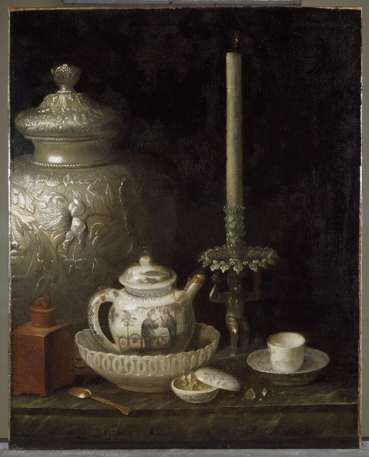Still Life with a Teapot, Ginger Jar and Candlestick top image