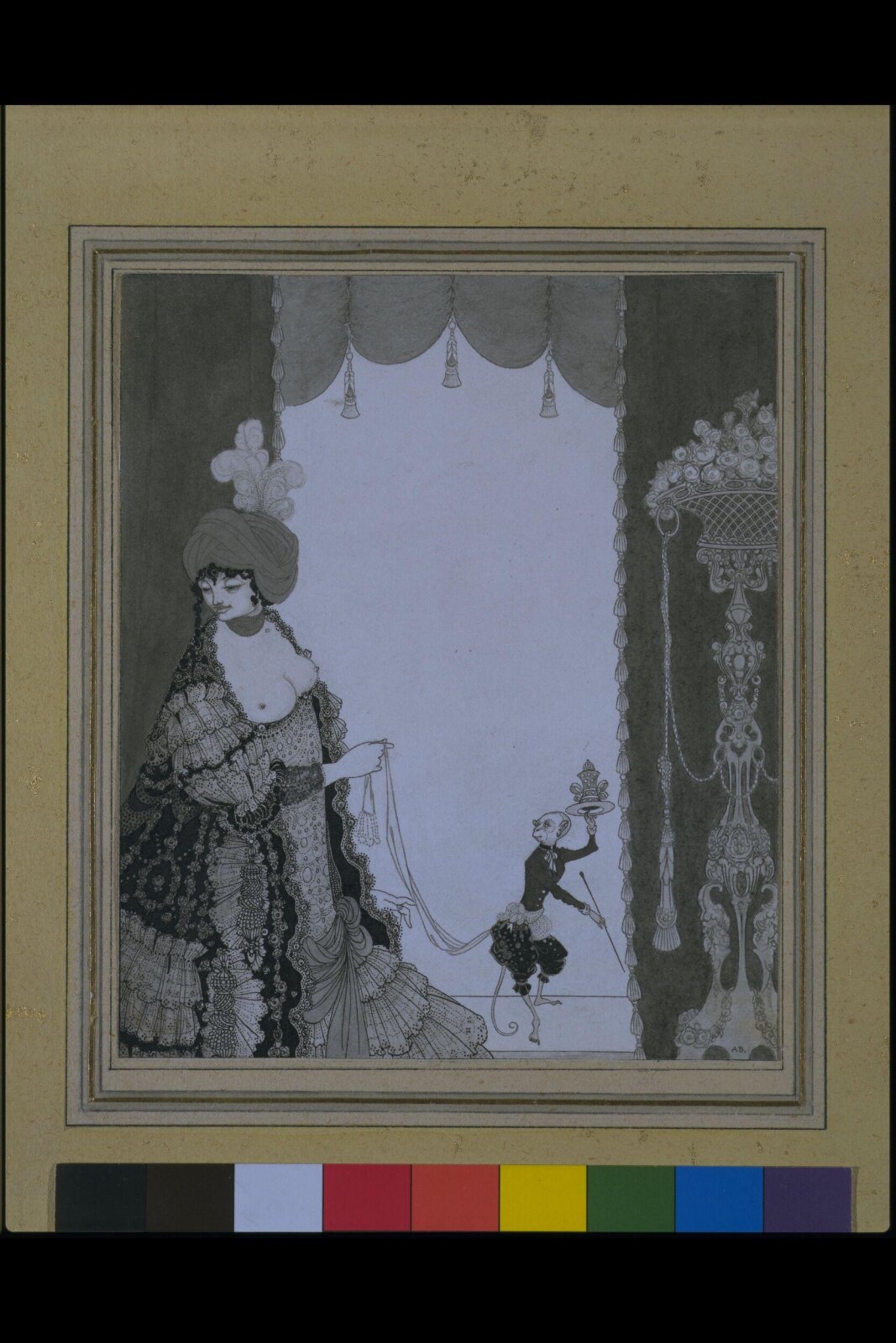 The Lady with the Monkey, Aubrey Vincent Beardsley, 1897