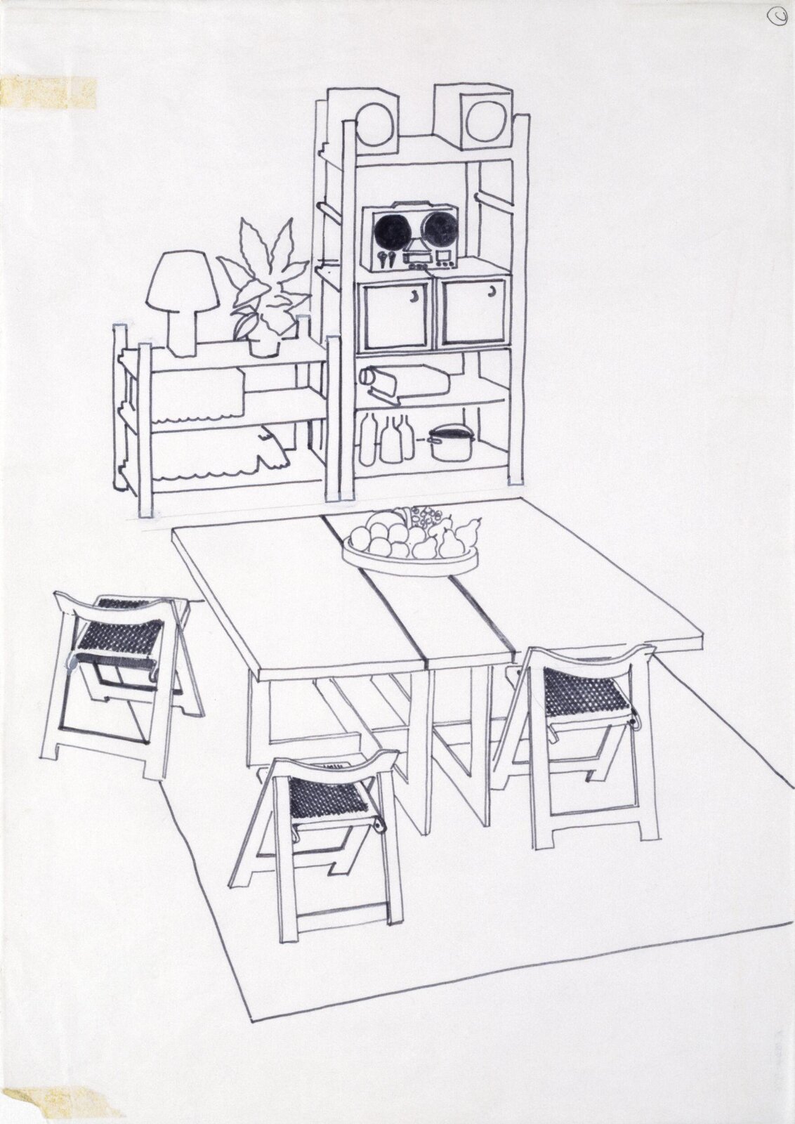 Design for a dining room, Chris Williams, 1976
