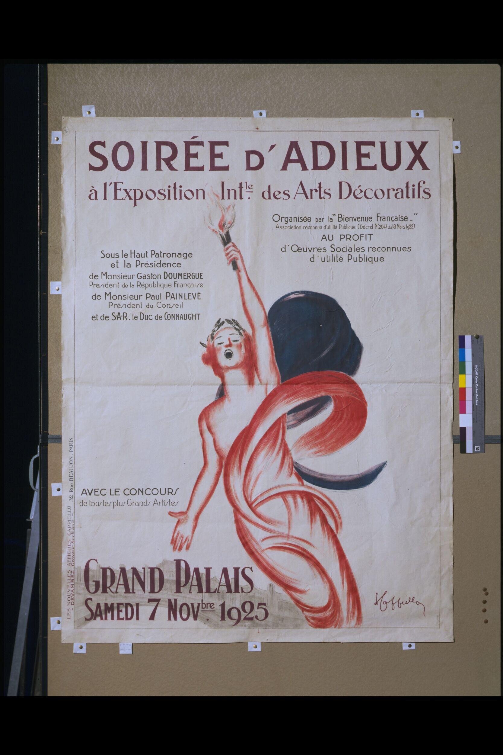 Soirée d'Adieux à l'Exposition Intle des Arts Décoratifs, 7 Novbre 1925