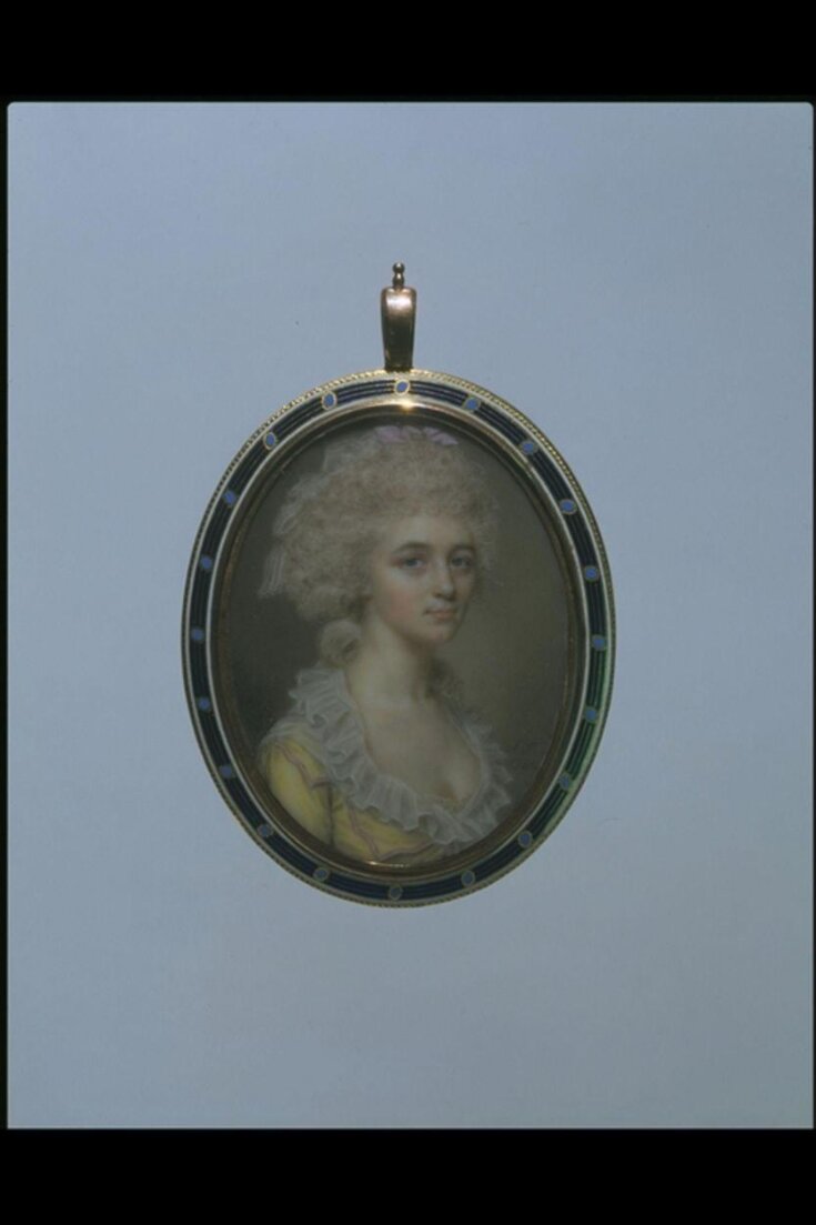 Portrait miniature of a woman with the initials M.C. top image