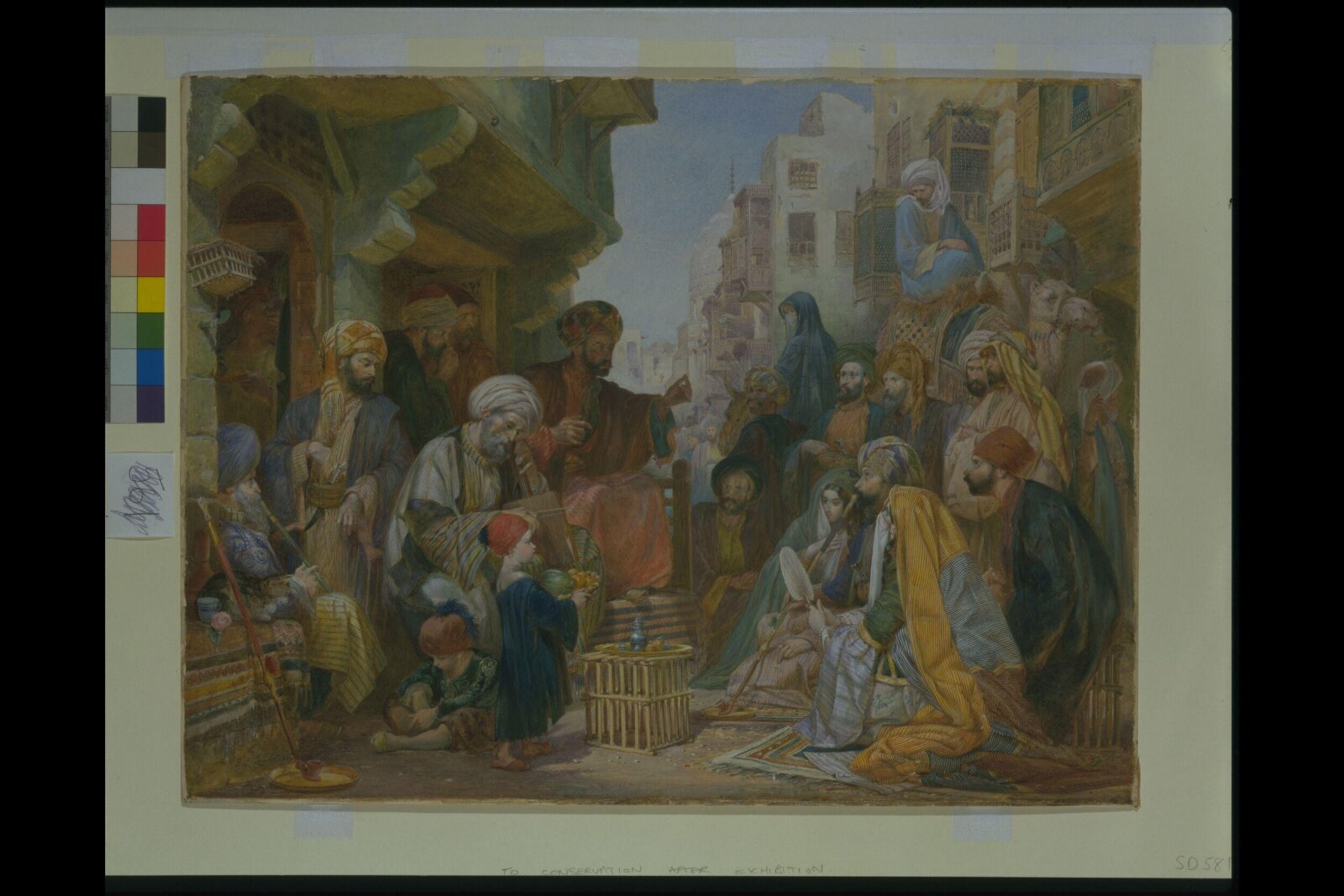Scene in a Cairo Bazaar, Charles Cattermole, 1856