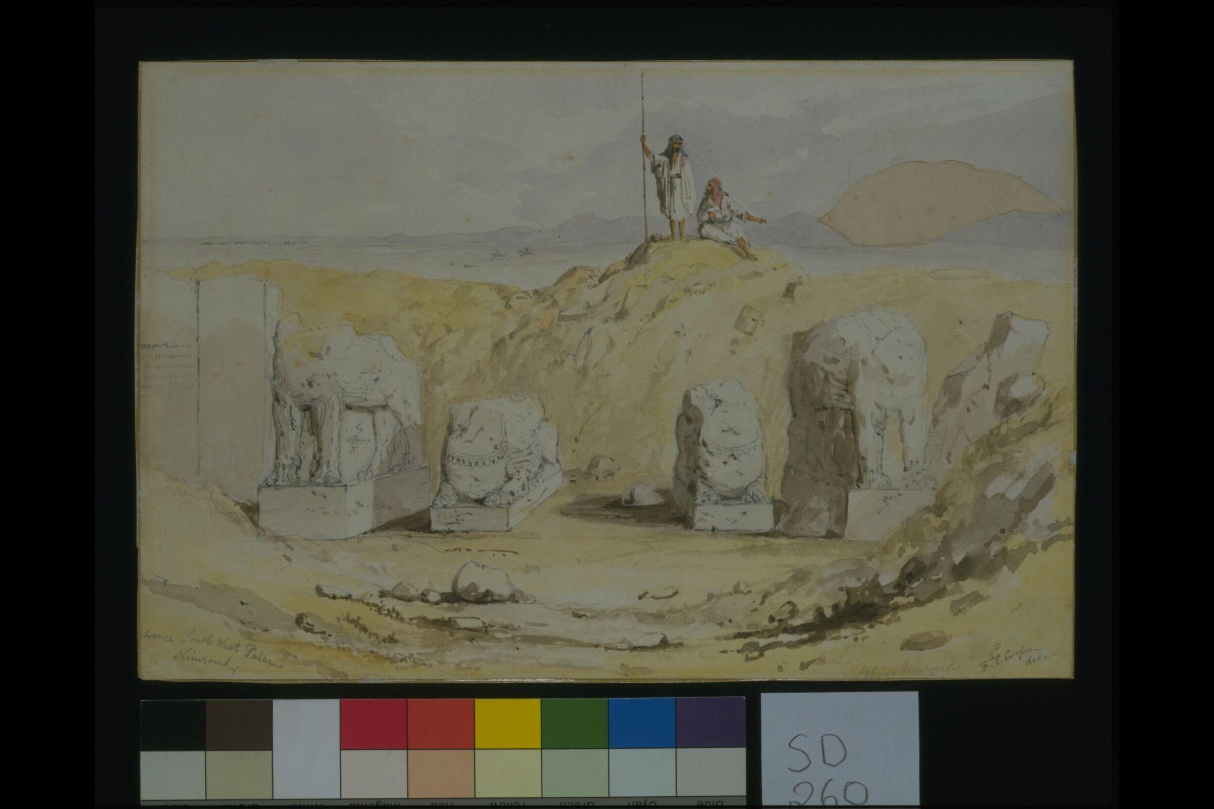 Entrance South West Palace Nimroud, Frederick Charles Cooper, ca. 1849-1850
