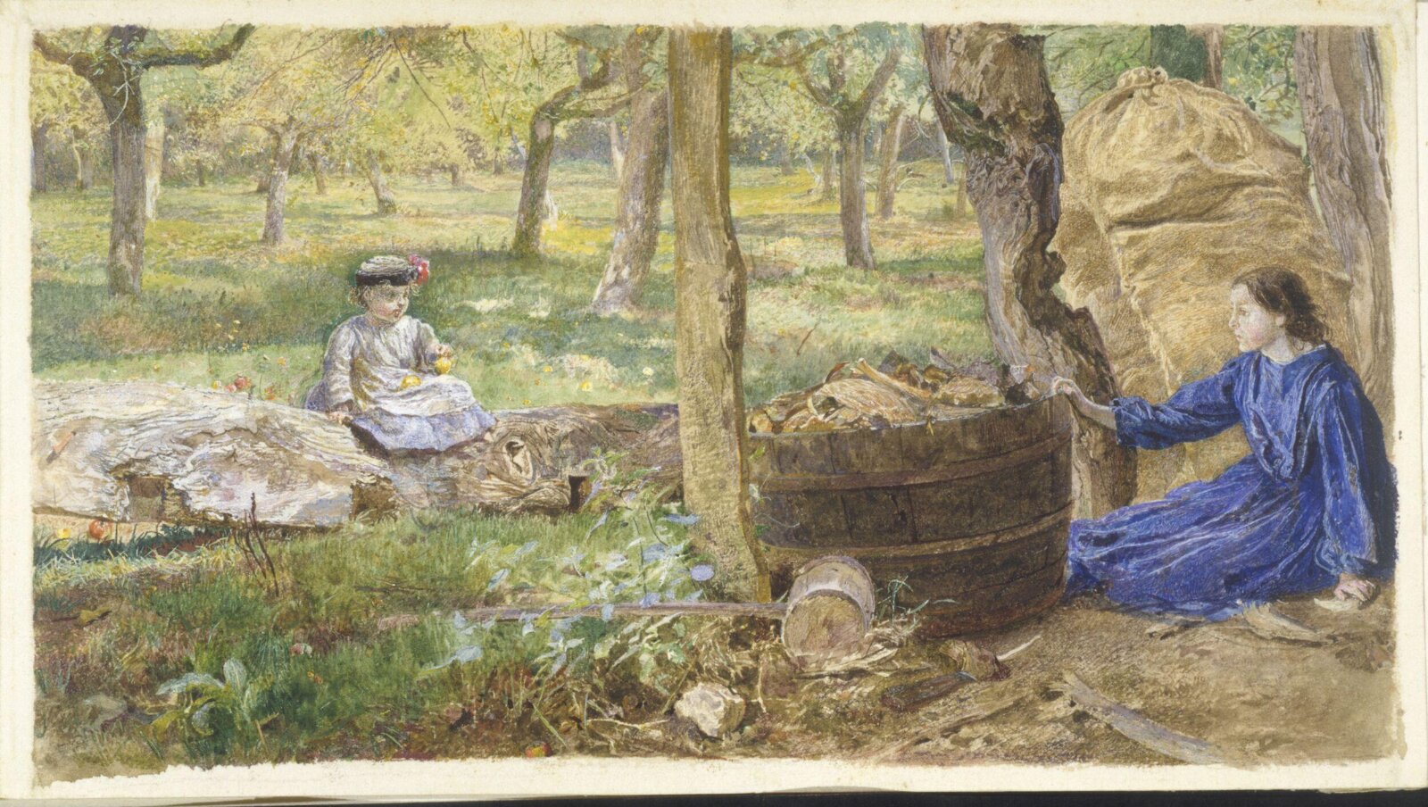 In an Orchard, Devon, John William North, 1864