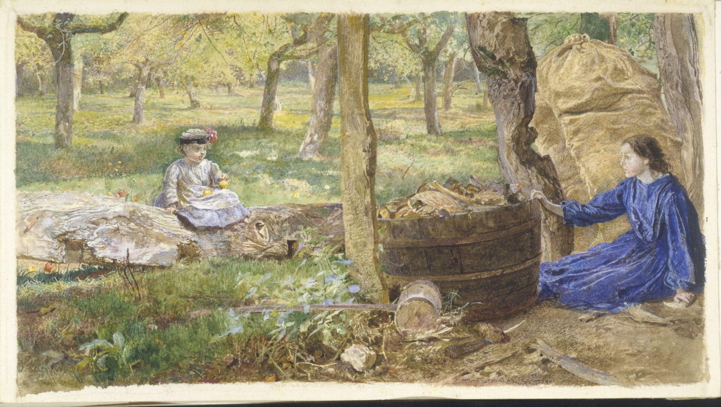 In an Orchard, Devon, John William North, 1864