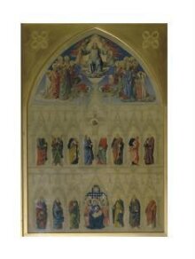 Christ Enthroned with Saints (design for a fresco for All Saints, Margaret Street) thumbnail 1