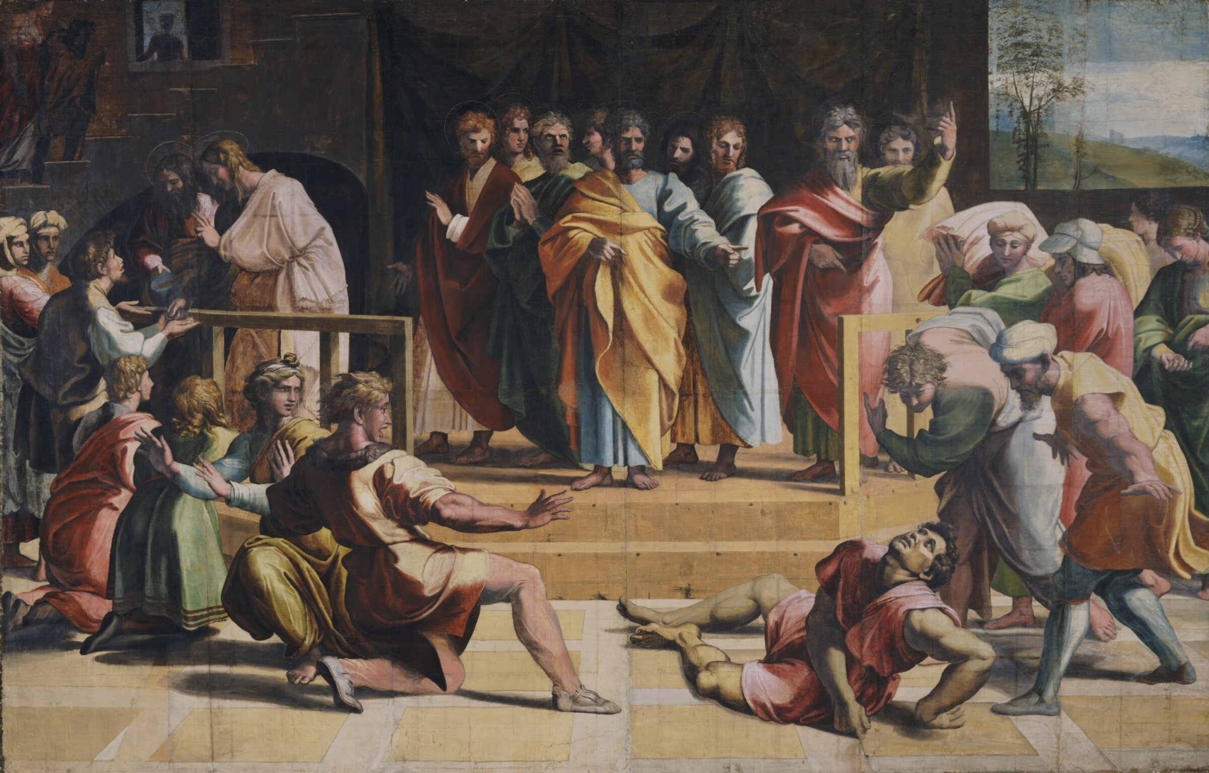 The Death of Ananias (Acts 5: 1-5), Raphael, about 1515-1516