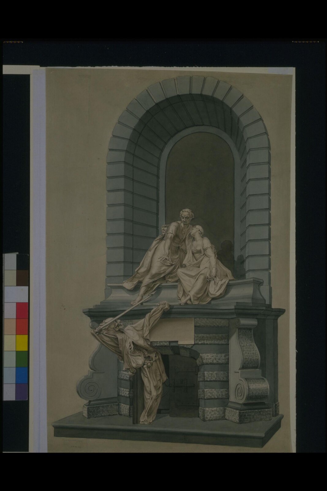 Nightingale Monument, Edward Burney, ca. 1800