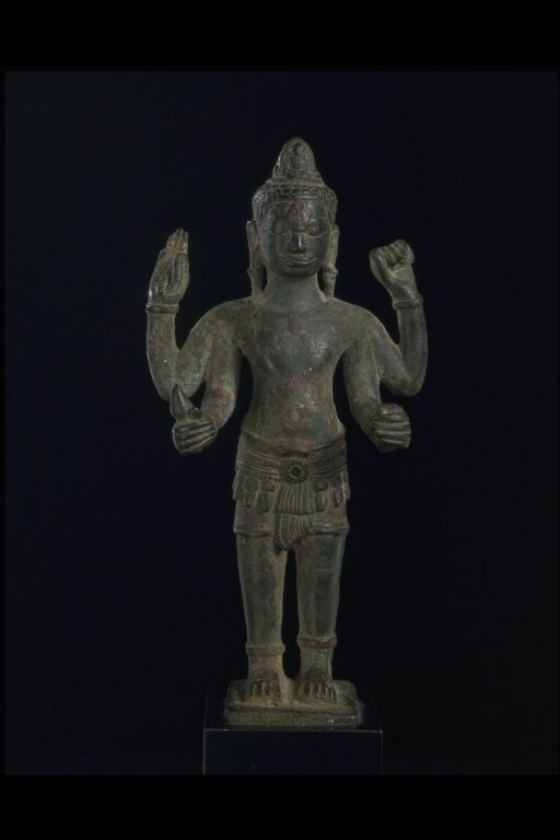 Standing bodhisattva Avalokitesvara, cast copper alloy sculpture, Cambodia, 12th or 13th century at the Victoria and Albert Museum
