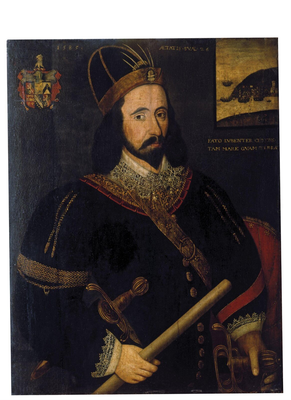 Captain John Hunnynge, aged 26, 1585