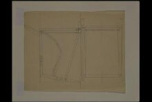 Design for Transat Chair, 1927. Side elevation and plan, scale 1:5. thumbnail 1