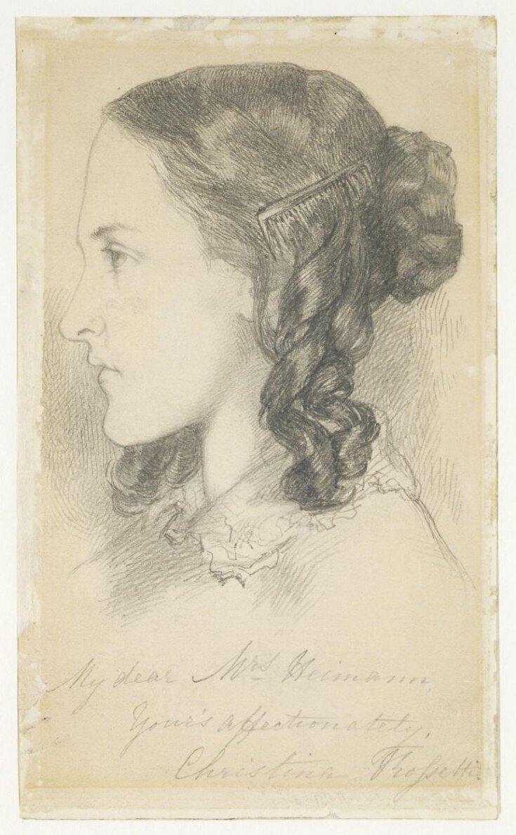 Portrait of Christine Georgina Rossetti (1830-1894) at the age of 16 top image