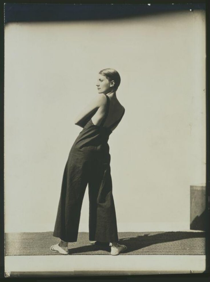Lee Miller Wearing Yraide Sailcloth Overalls 1930 top image