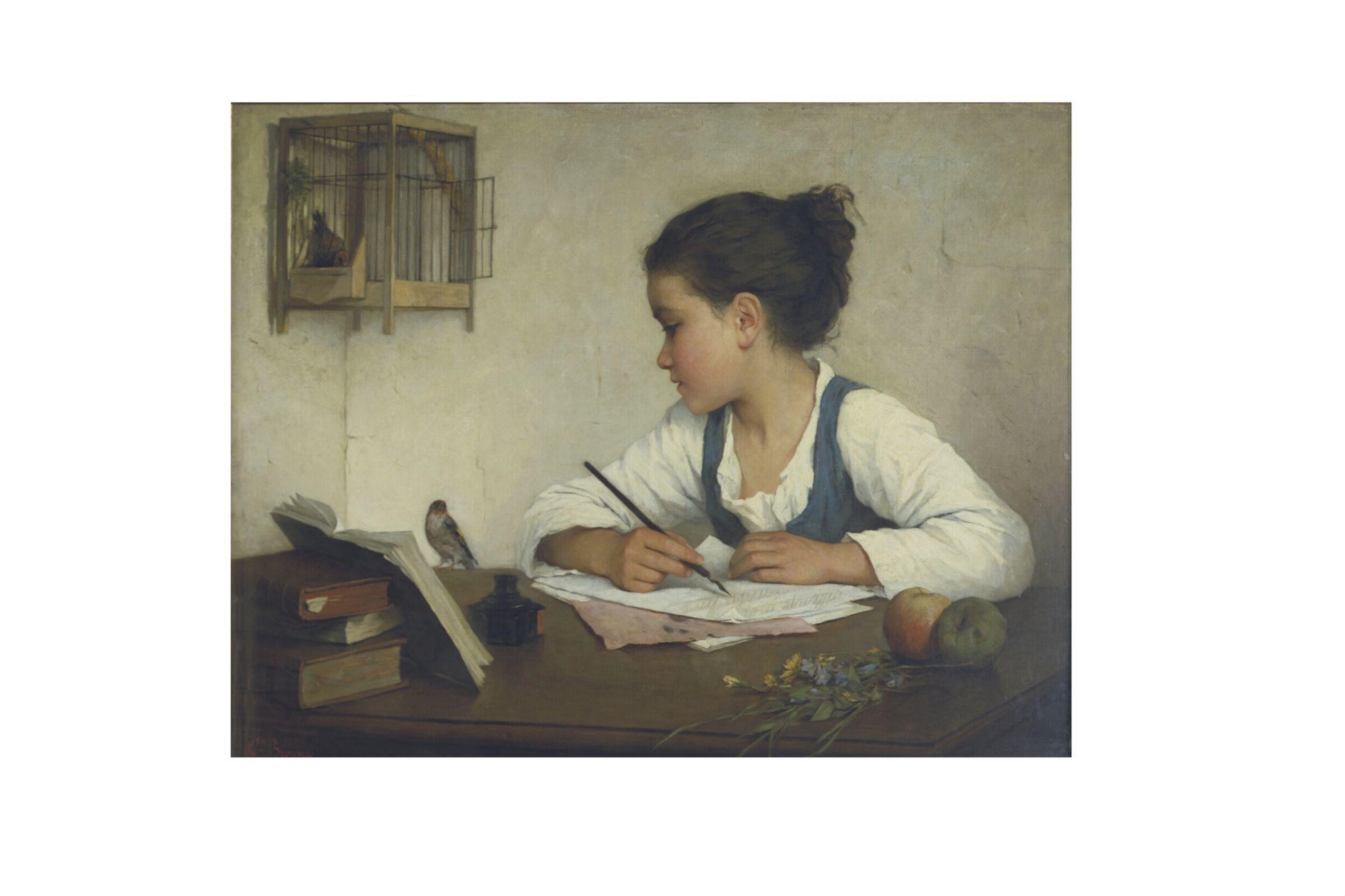 The Pet Goldfinch, Henriette Browne, ca. 1870