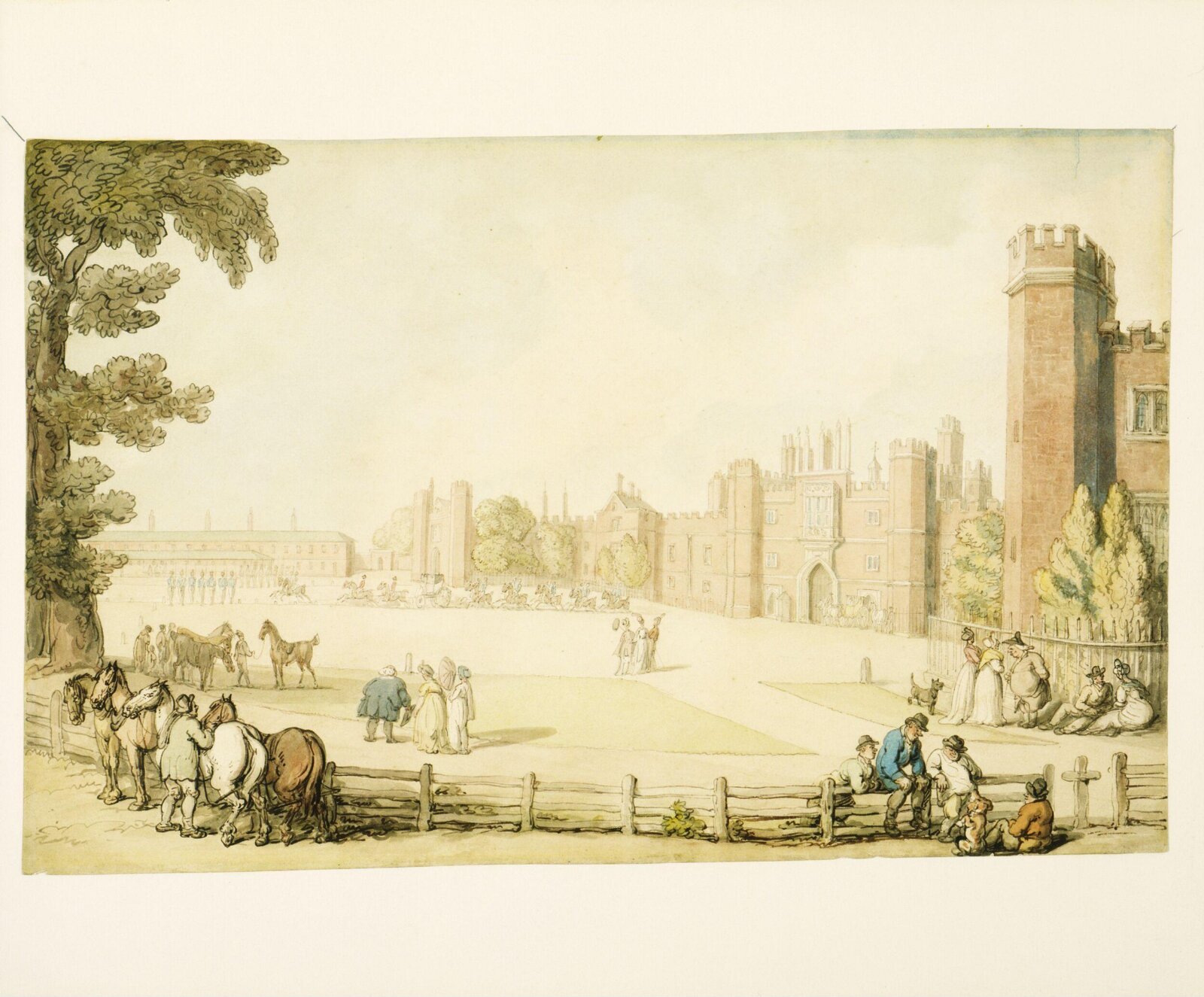 Hampton Court, Thomas Rowlandson, ca. 1780-1825