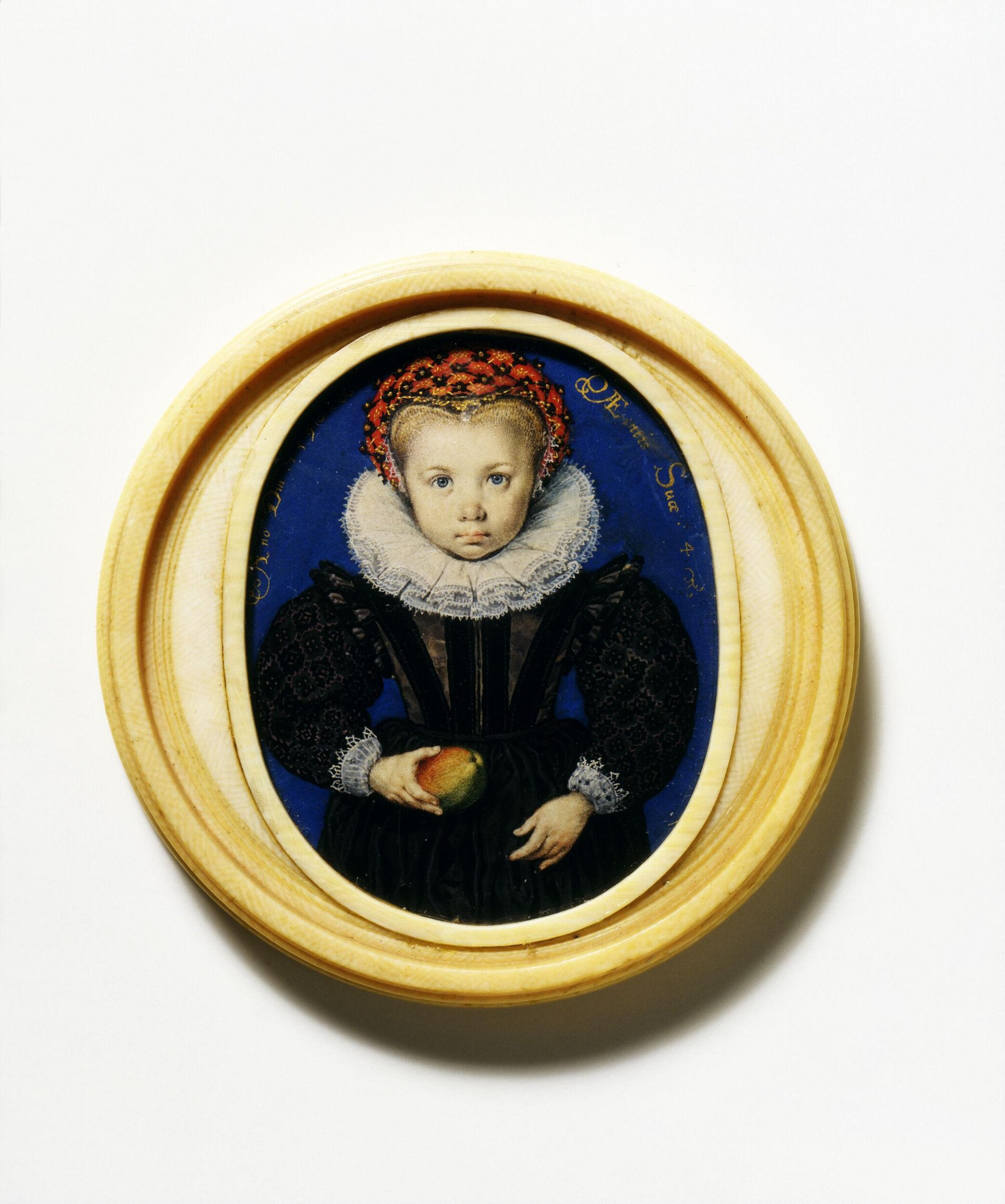 Portrait Miniature of An Unknown Girl aged four, Isaac Oliver, 1590