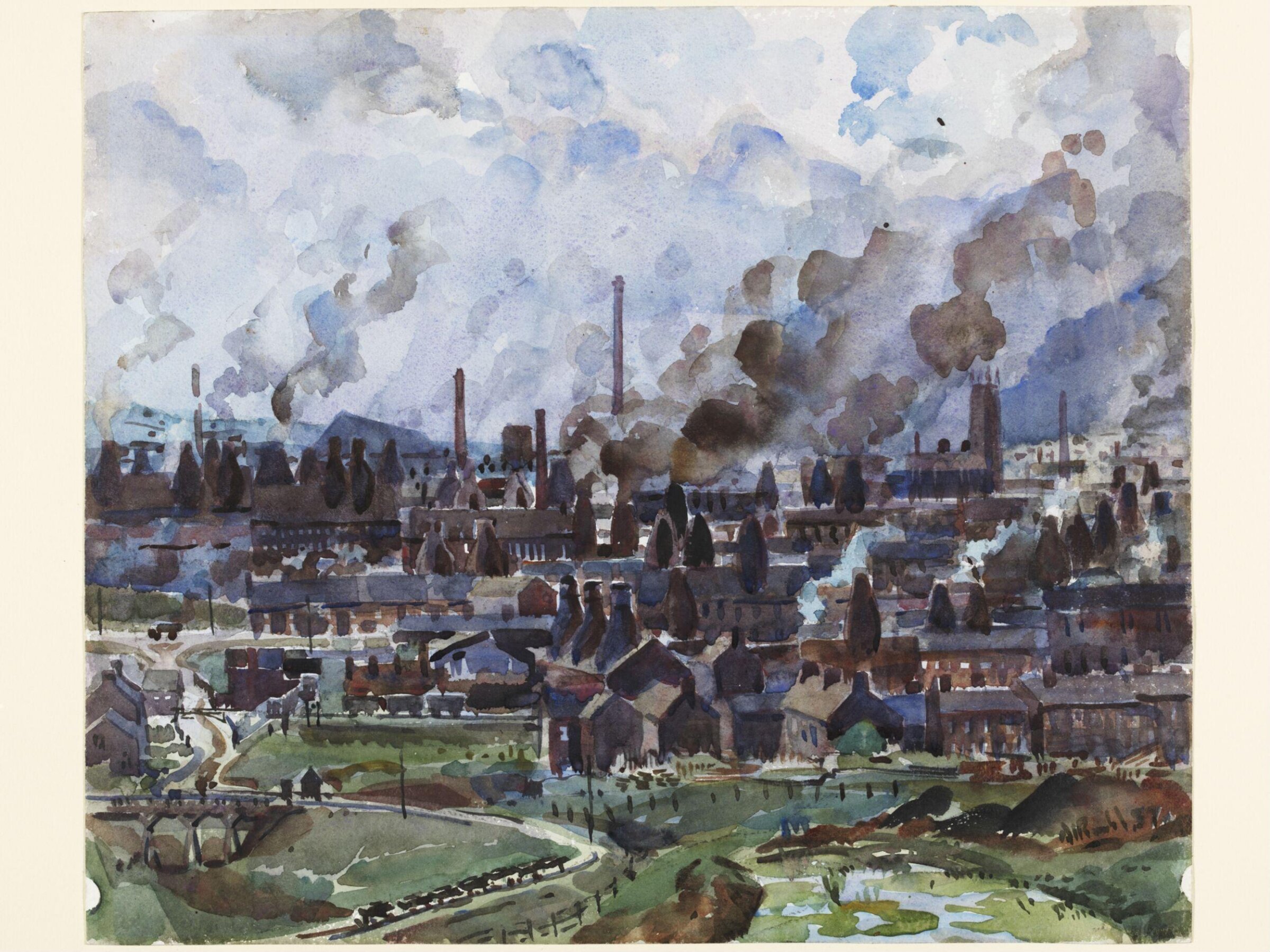 The Potteries, Stoke-on-Trent, Staffordshire, Alan Ian Ronald, 1937