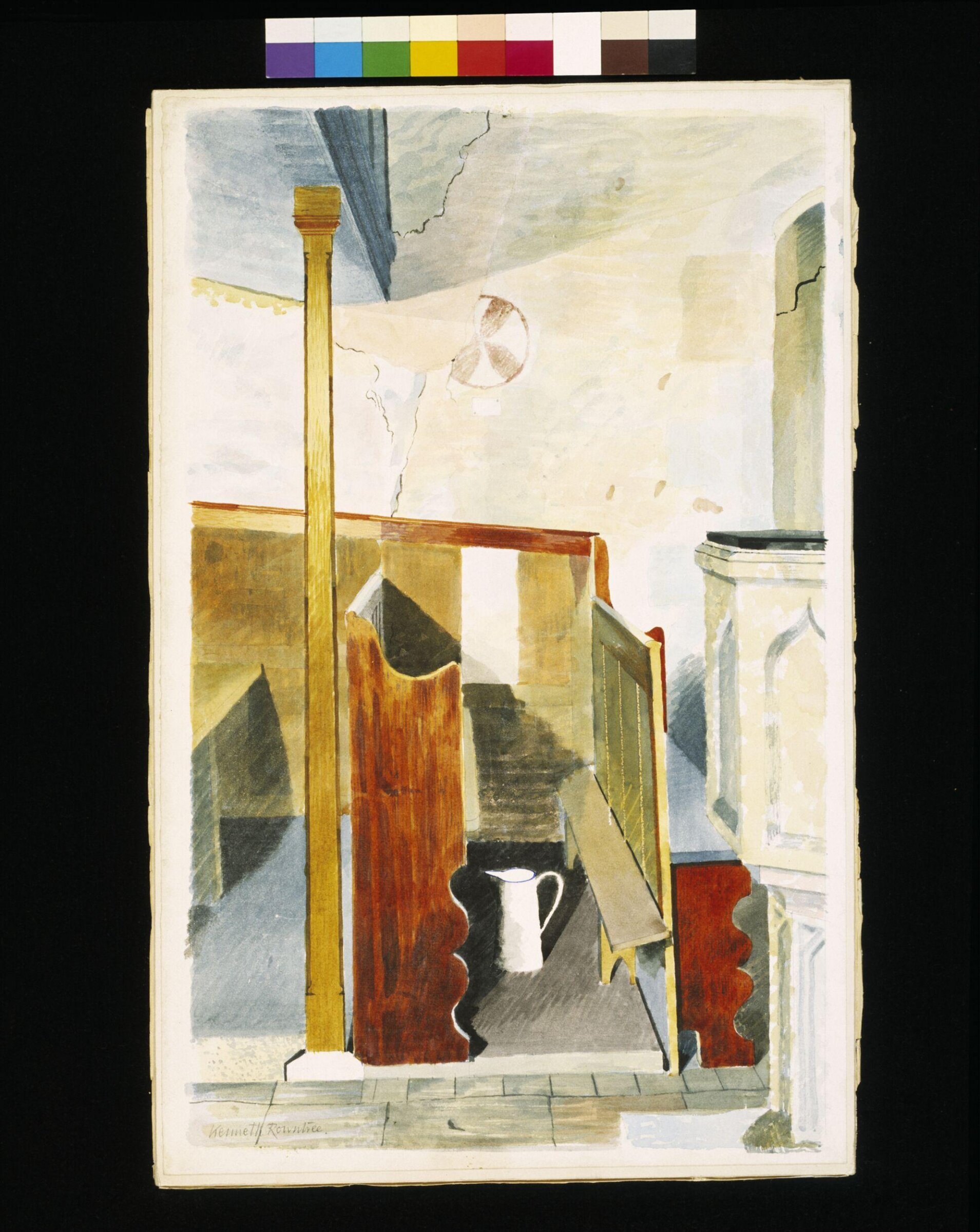 Interior of SS Peter and Paul, Little Saling, Essex, Kenneth Rowntree, 1940