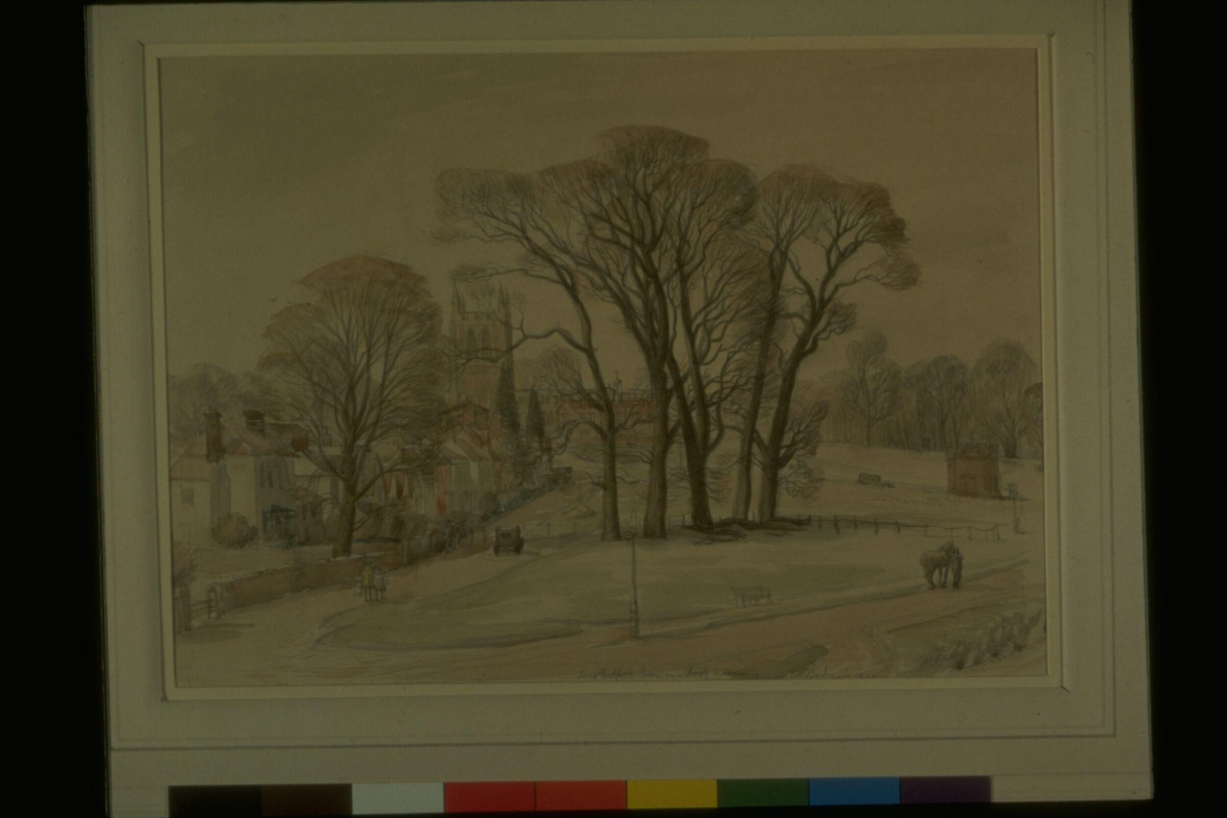 Long Melford Green on a Frosty Morning, Suffolk, Stanley Roy Badmin, 1940