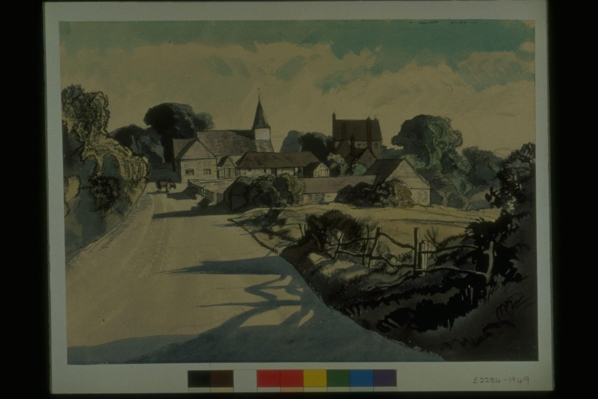 Litlington in the Cuckmere Valley, Sussex, Rowland Hilder, ca. 1940