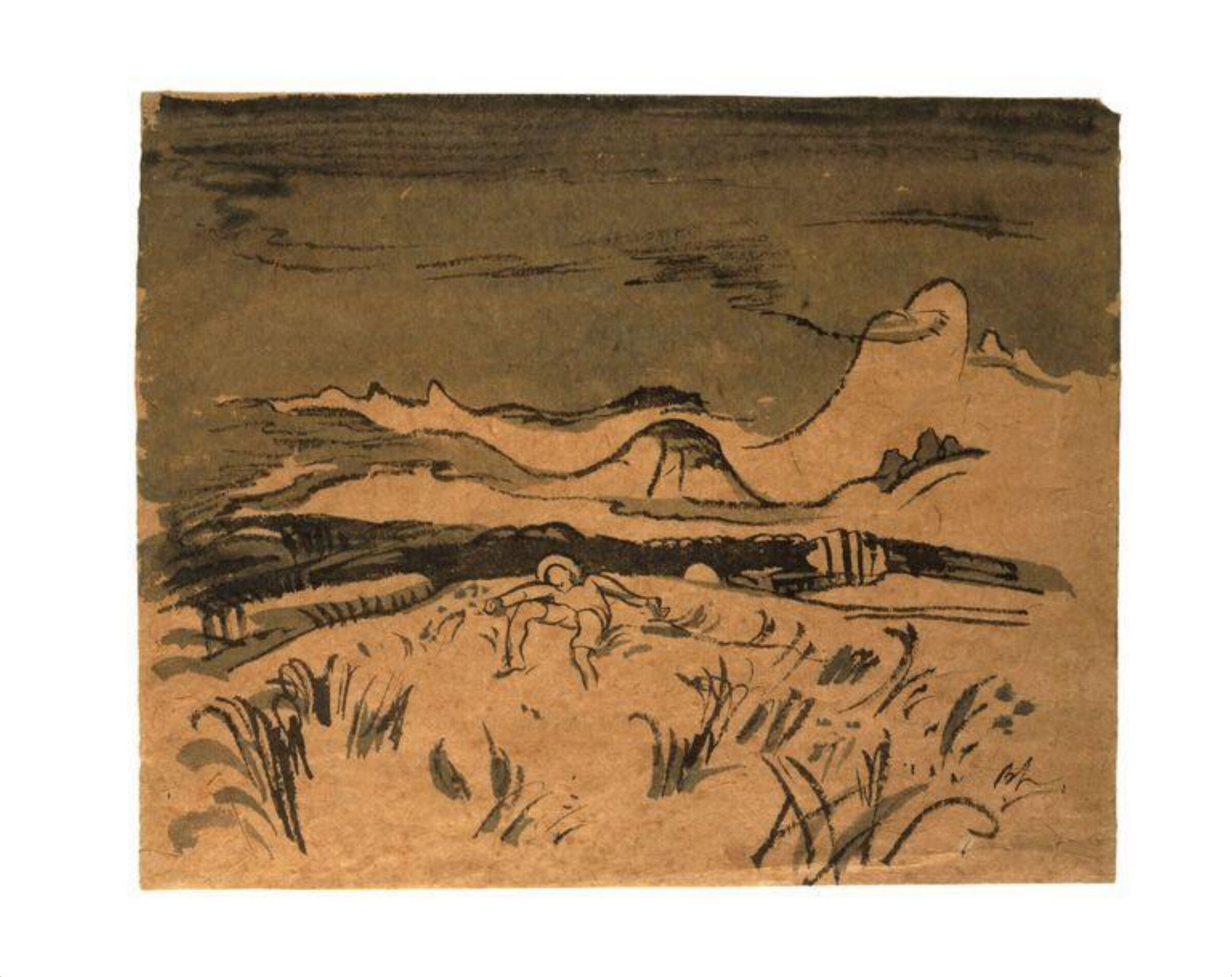 Sleep in the Hills (My son David), Bernard Leach, 1918