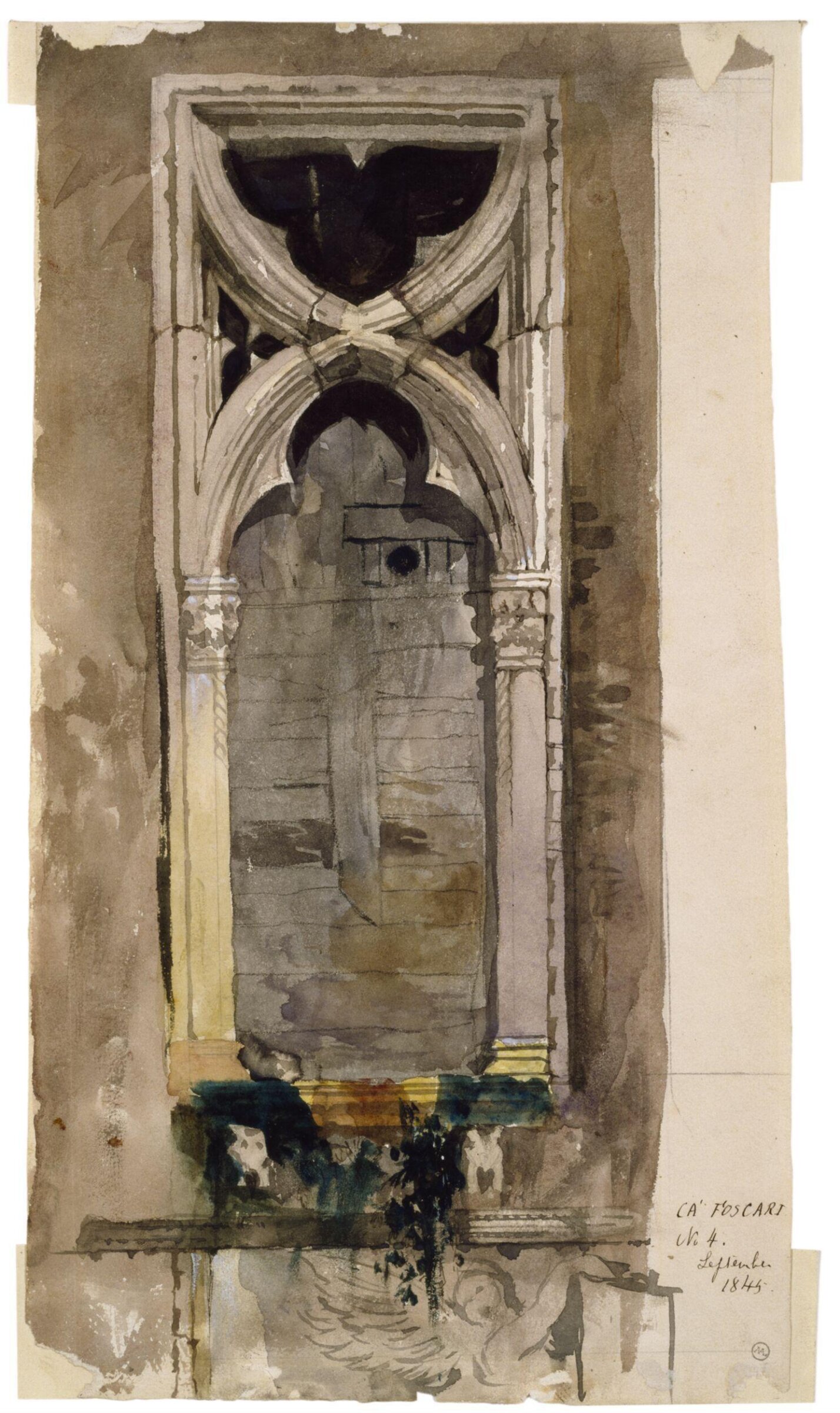 Window in the Foscari Palace, Venice, John Ruskin, 1845