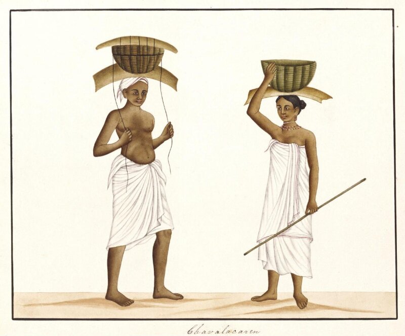 A basket weaver and his wife