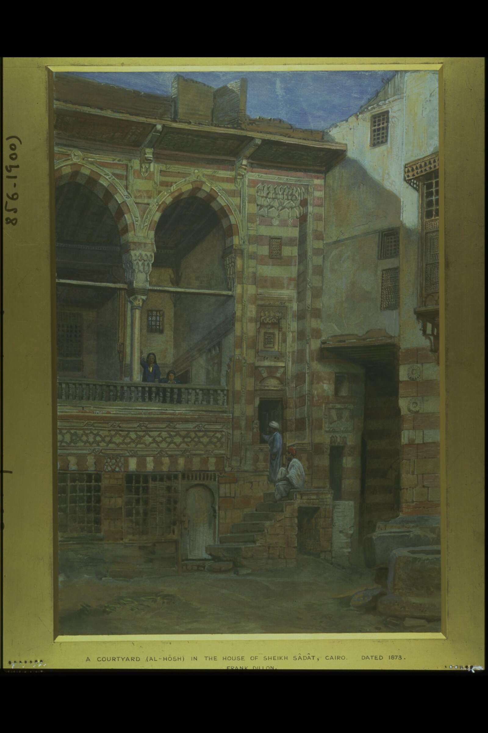 Courtyard and Maq'ad (Loggia) of the Mufti House in Cairo, Frank Dillon, 1873