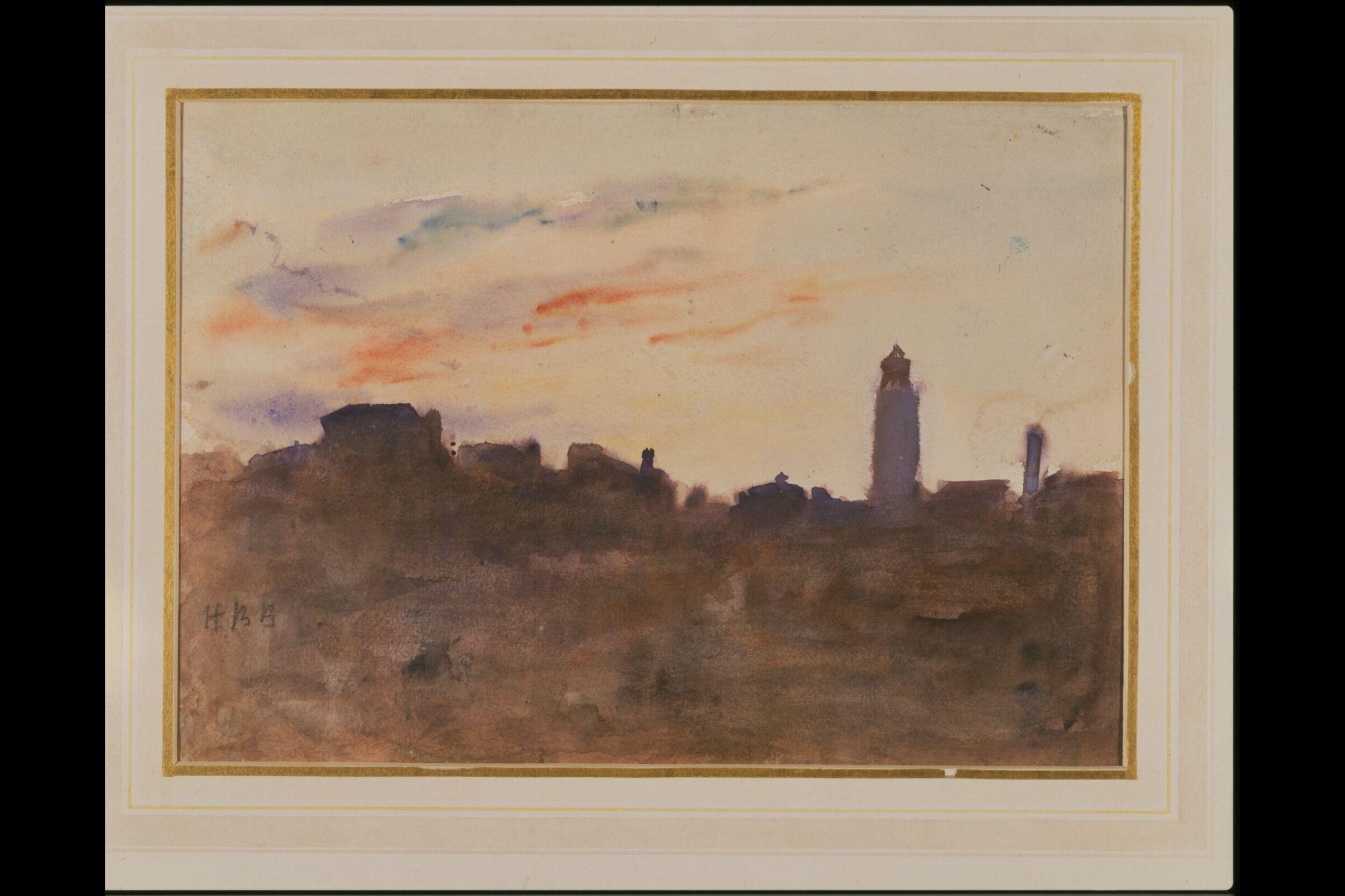 At Sunrise: view from the artist's window in Morpeth Terrace, Hercules Brabazon Brabazon, ca. 1870s