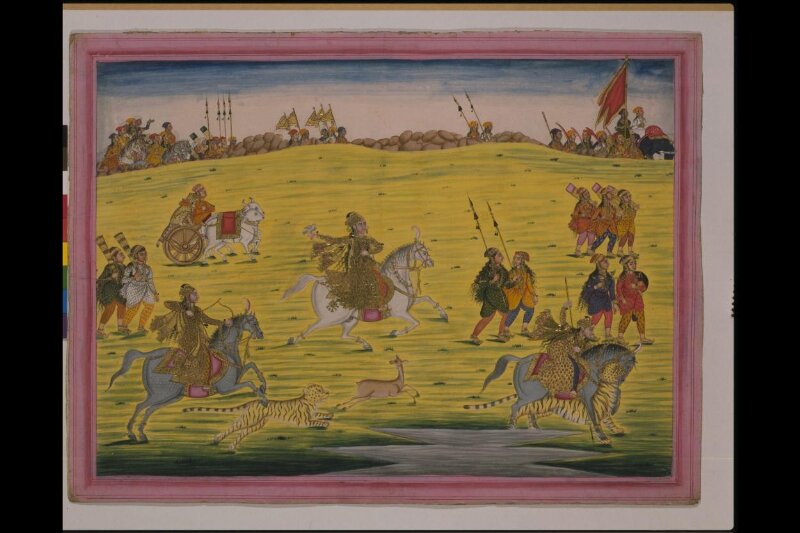 Chand Bibi, with two court ladies