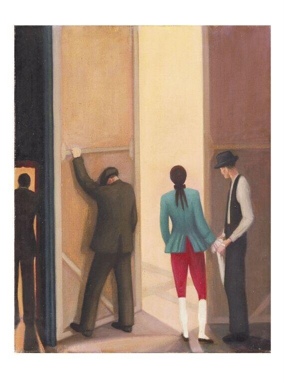 Leonide Massine waiting for his cue to go on stage in 'On With the Dance' by Gluck