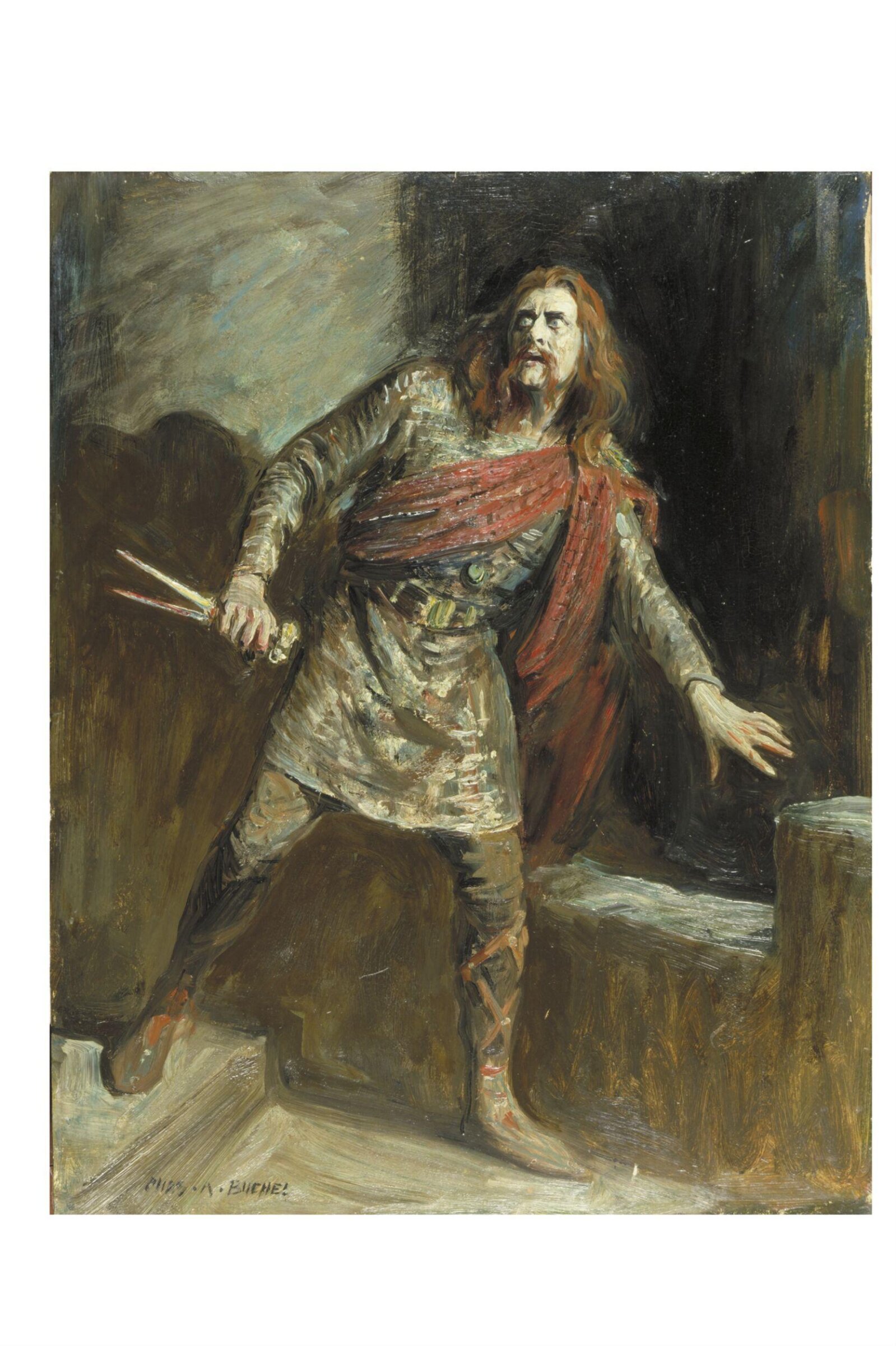 Herbert Beerbohm Tree as Macbeth in <i>Macbeth</i>by William Shakespeare, Charles Buchel, 1914