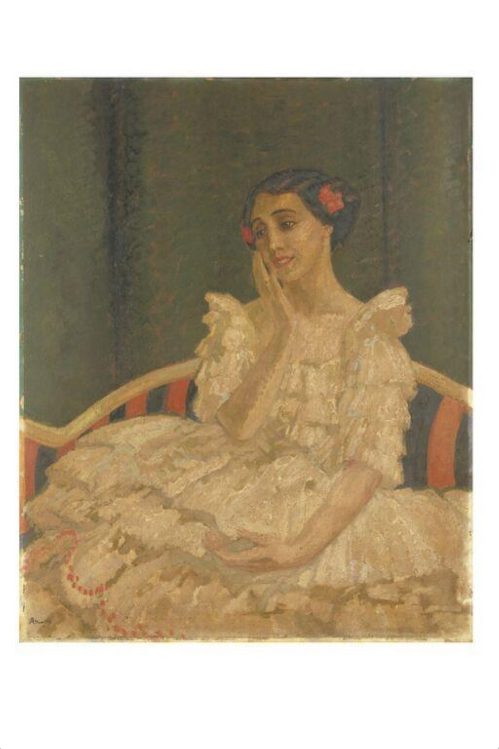 Tamara Karsavina as Columbine in 'Le Carnaval' by Mikhail Fokine, Adrian Paul Allinson, ca. 1918