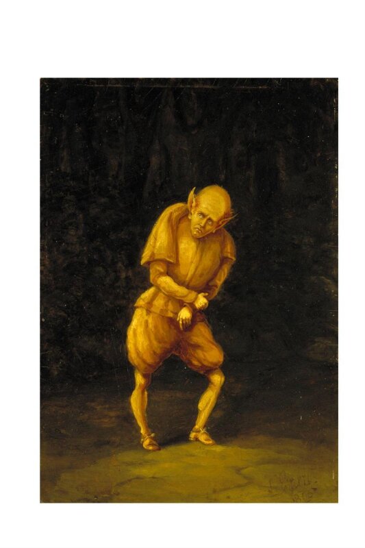 Frederick Robson as Gam-Bogie, the Yellow Dwarf, in <i>The Yellow Dwarf</i> by James Robinson Planché