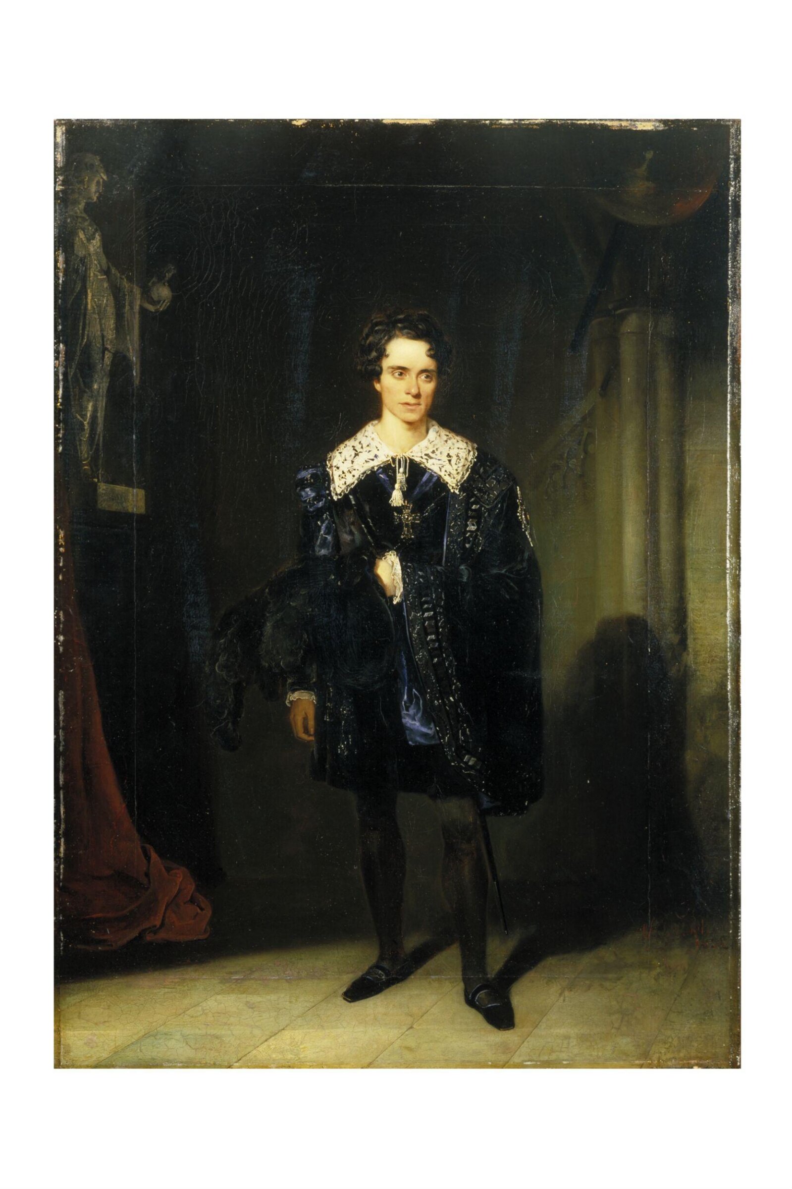 Charles Kean as Hamlet in <i>Hamlet</i> by William Shakespeare, William Daniels, 1835